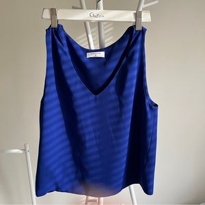 Aritzia Babaton Blue Sleeveless Blouse Top